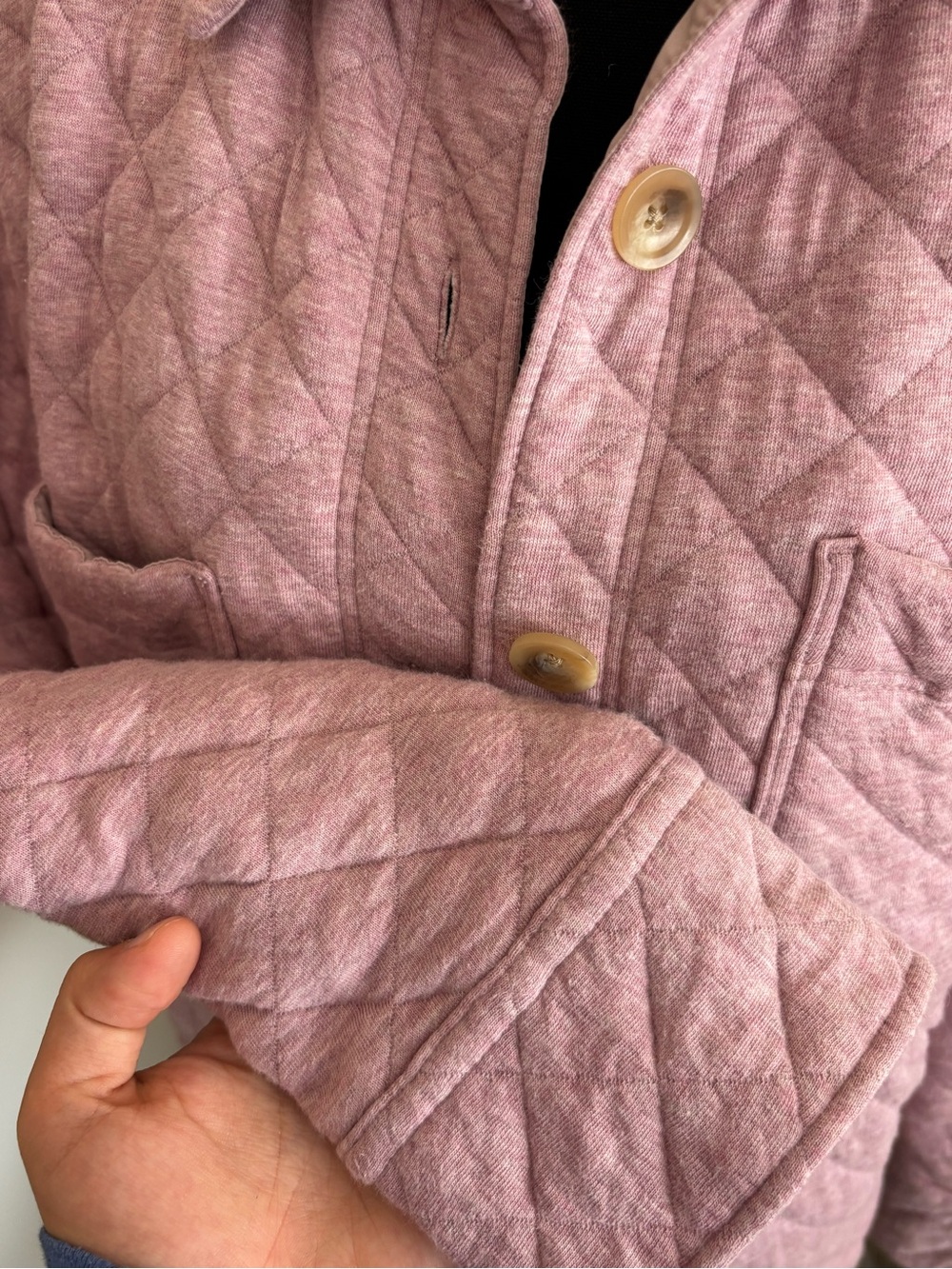 NWOT Fatherty Quilted Mauve Shacket Jacket - Organic Cotton - Picture 6 of 9